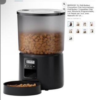BEMOONY 5L : Distributeur croquettes auto – timer + app, 49,99 € !